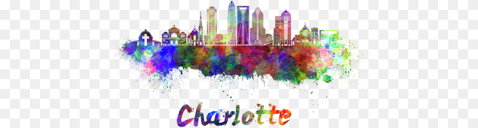 Bleed Area May Not Be Visible Charlotte City Skyline Art, Purple, Graphics, Chandelier, Lamp Free Png