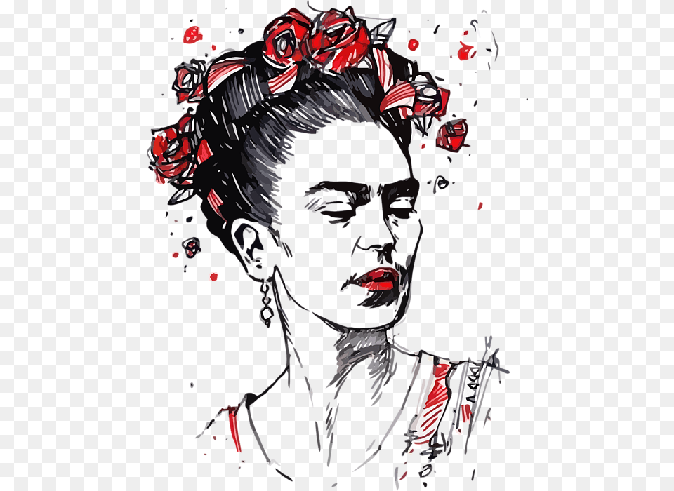 Bleed Area May Not Be Visible Drawings Of Frida Kahlo, Portrait, Art, Photography, Face Free Png Download