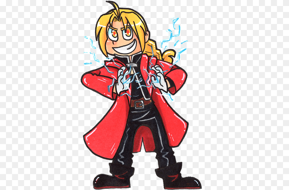 Bleed Area May Not Be Visible Edward Elric, Book, Clothing, Coat, Comics Png