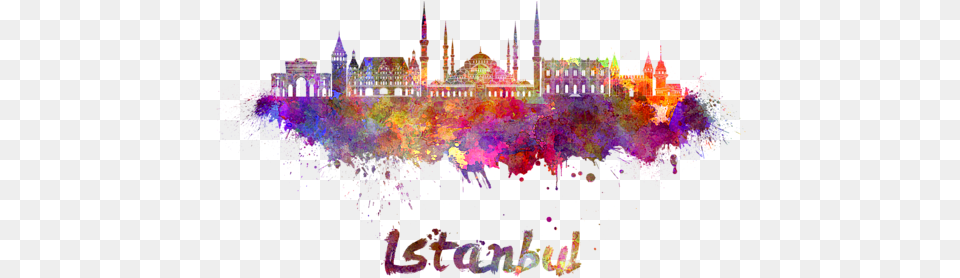 Bleed Area May Not Be Visible Istanbul Skyline, Art, Graphics, Purple, Fireworks Free Png