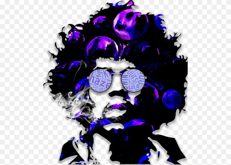 Bleed Area May Not Be Visible Jimi Hendrix Stencil, Purple, Pattern, Art, Graphics Free Png Download