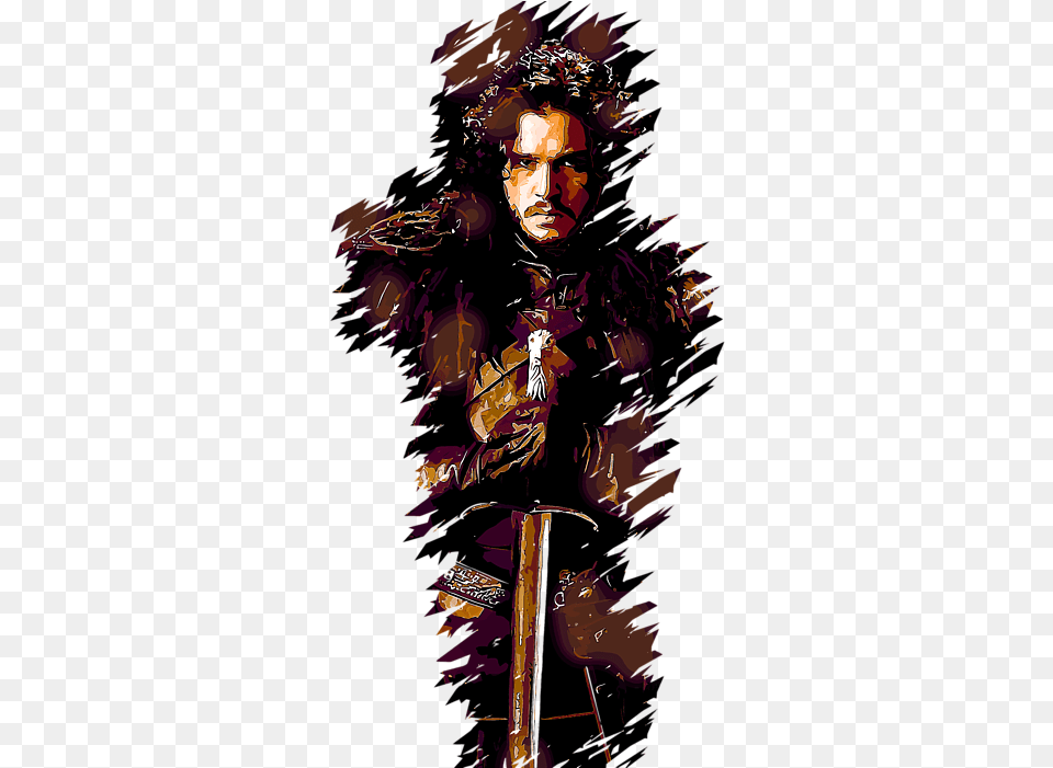 Bleed Area May Not Be Visible Jon Snow Game Of Thrones Kit Harrington 2 Signed Mounted, Art, Painting, Adult, Person Free Transparent Png