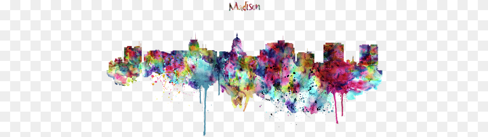 Bleed Area May Not Be Visible Madison Skyline Graphic, Art, Purple, Graphics Free Png Download