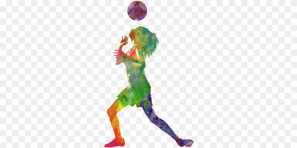 Bleed Area May Not Be Visible Watercolor Soccer Painting, Dancing, Leisure Activities, Person, Purple Free Png