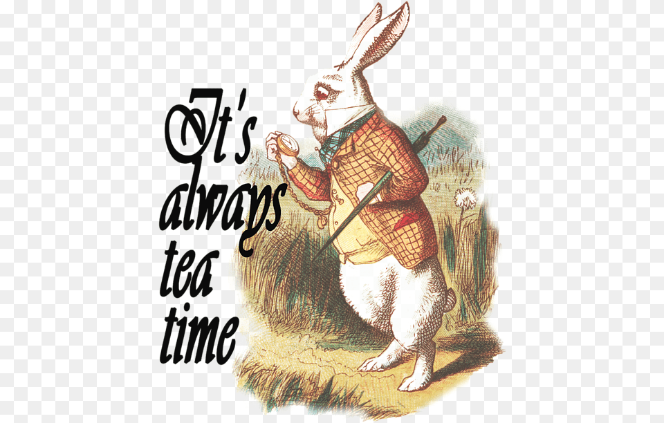 Bleed Area May Not Be Visible White Rabbit Alice In Wonderland Book, Animal, Mammal, Baby, Person Png