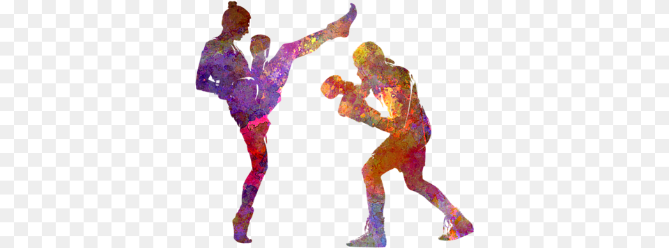 Bleed Area May Not Be Visible Woman Boxwe Boxing Man Kickboxing Silhouette Isolated, Purple, Dancing, Leisure Activities, Person Free Png