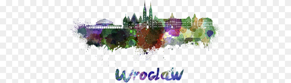 Bleed Area May Not Be Visible Wroclaw Skyline, Art, Graphics, Pattern, Purple Free Png Download