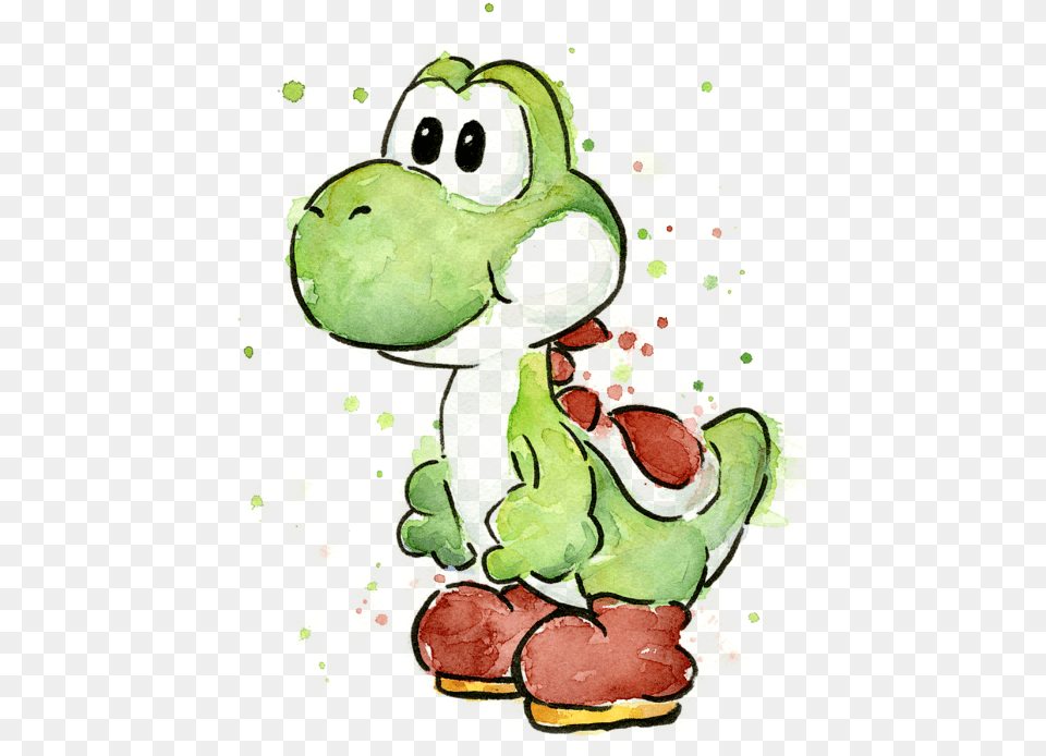 Bleed Area May Not Be Visible Yoshi Watercolor, Baby, Person, Animal Png