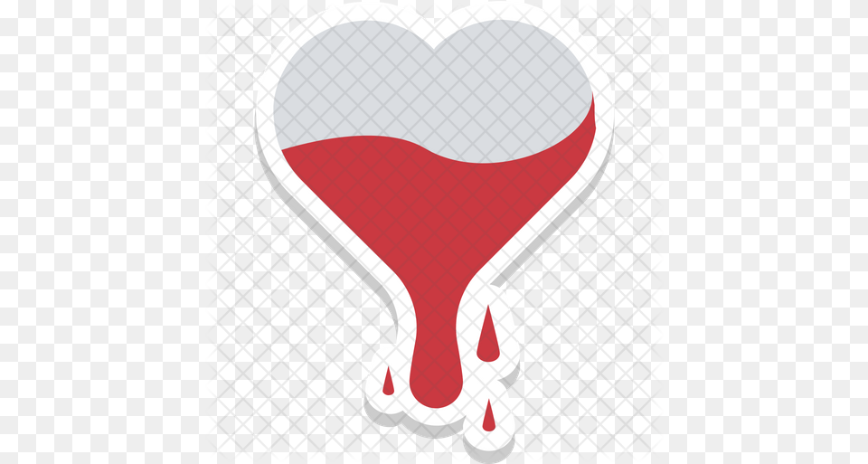 Bleeding Heart Icon Of Colored Outline Sign, Sticker, Balloon Free Transparent Png