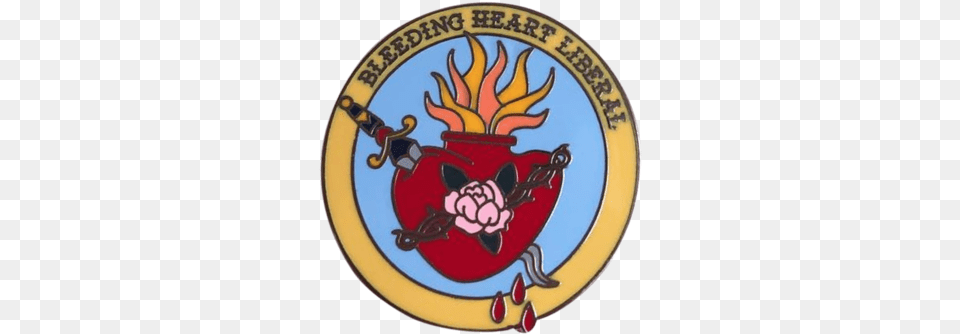 Bleeding Heart Liberal Pin, Emblem, Symbol, Logo, Badge Free Png