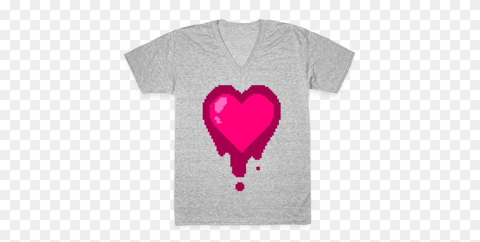 Bleeding Heart V Neck Tee Shirts Lookhuman, Clothing, T-shirt, Shirt Png