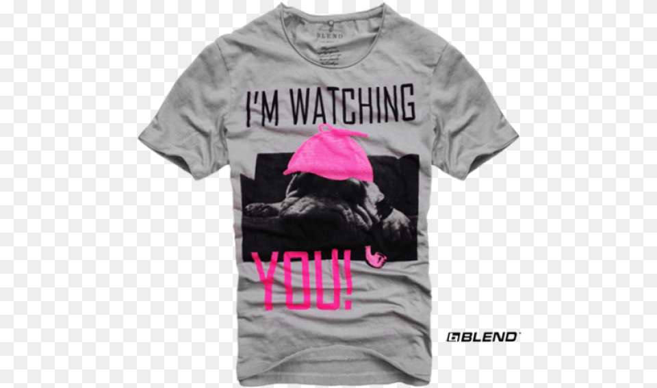 Blend Dog Smoking Pipe Graphic Printed Tshirt Im Watching Girl, Clothing, Shirt, T-shirt, Baby Free Png Download