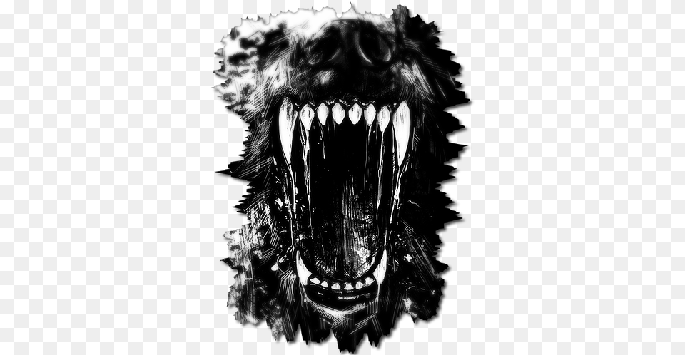 Blend Wolf Logo Werewolf Teeth Werewolf Tattoo Hyena Big Bad Wolf Tattoo, Body Part, Mouth, Person Free Png Download