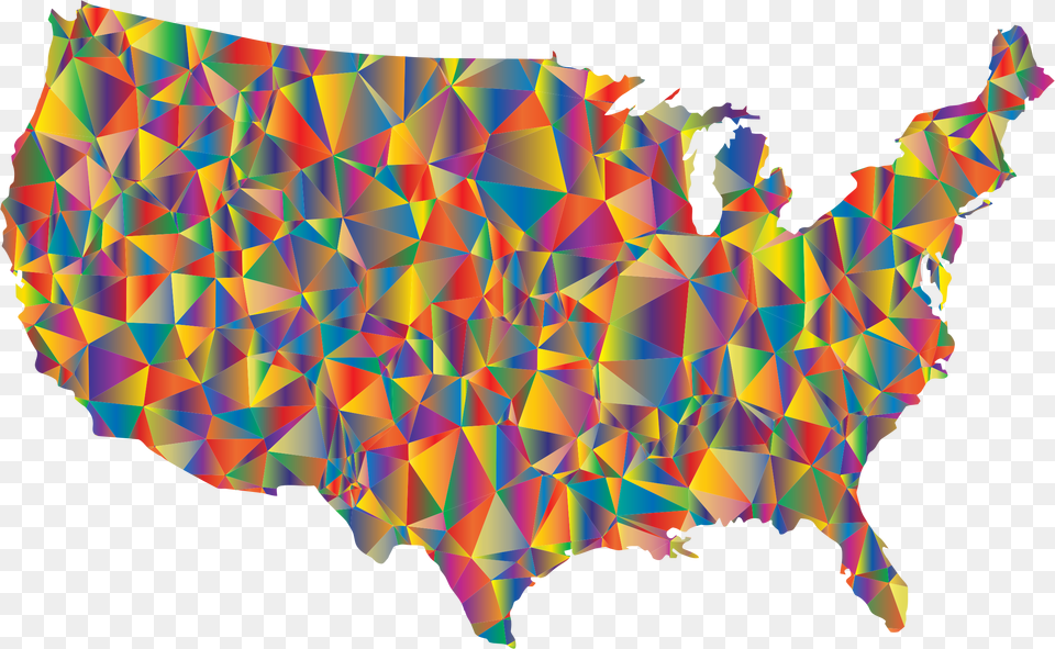 Blended Colorful Low Poly America Usa Map Clip Arts Winslow Arizona On Map, Art, Graphics, Pattern, Person Free Transparent Png
