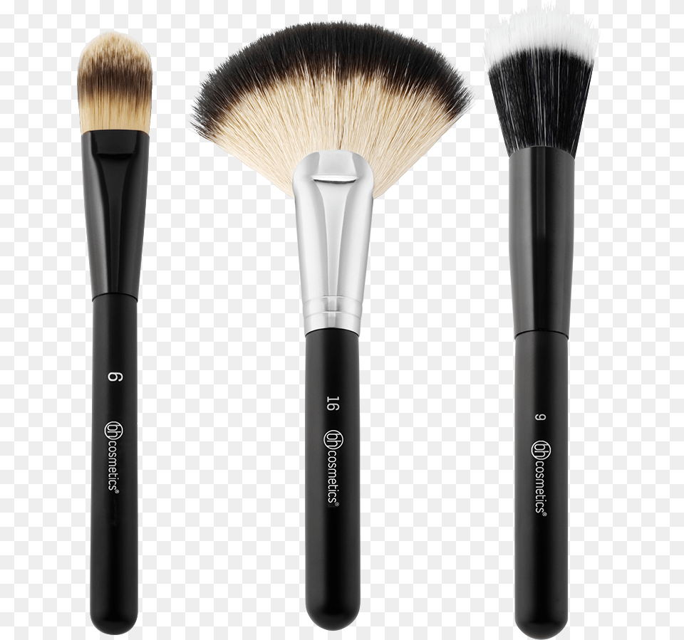 Blending Face Trio Bh Cosmetics Blending Face Trio 3 Piece Brush Set, Device, Tool, Candle Png
