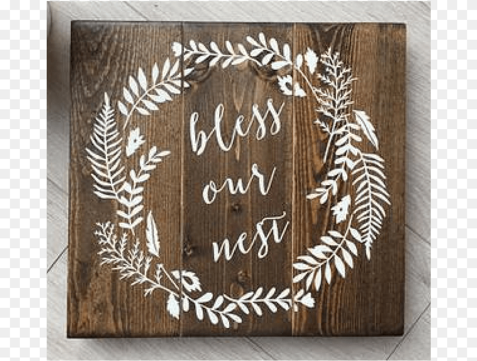 Bless Our Nest Wood Sign House, Blackboard Png