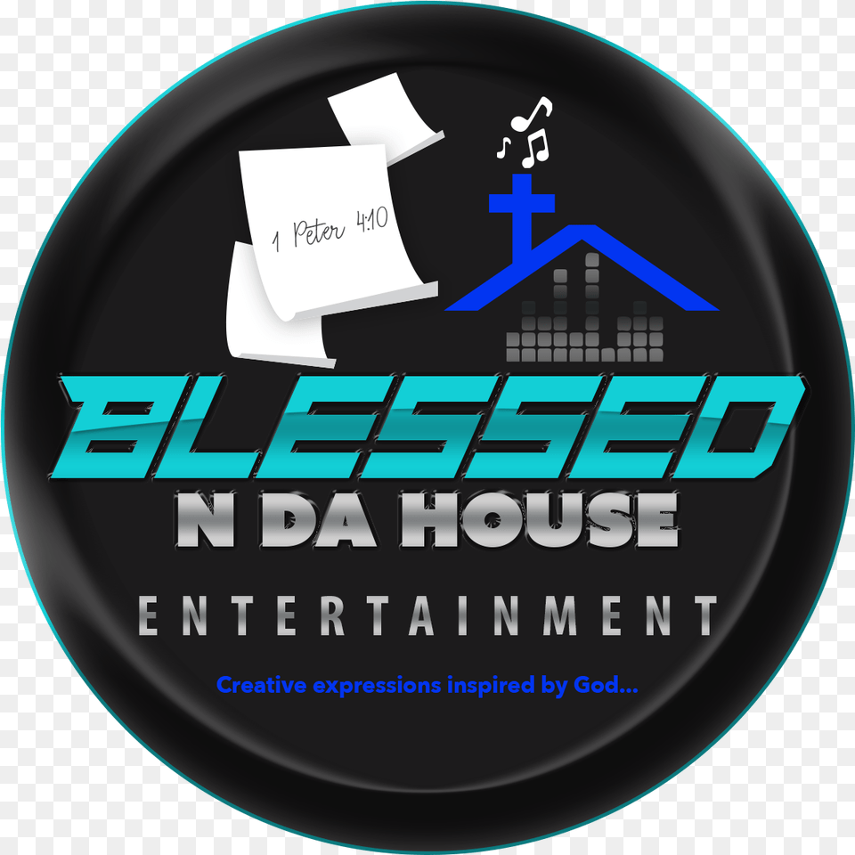 Blessed Nda House Logo Graphic Design, Badge, Symbol, Disk Free Png