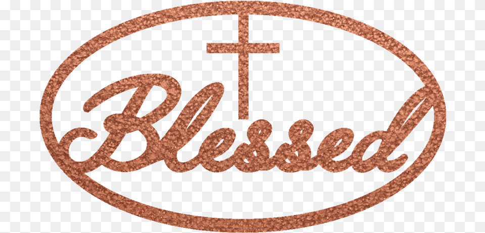 Blessed Oval Metal Wall Sign, Logo, Text Png
