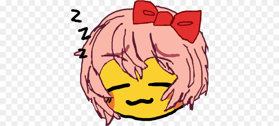 Blessed Sleepy Sayori Emoji Wanted Me To Remind You Sayori Discord Emoji, Baby, Person, Book, Publication Free Png
