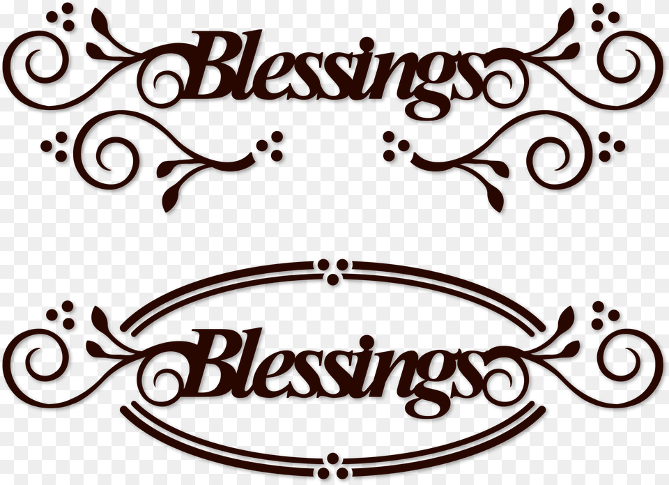 Blessings Word Art Download Clipart Download Calligraphy, Floral Design, Graphics, Pattern, Text Free Transparent Png