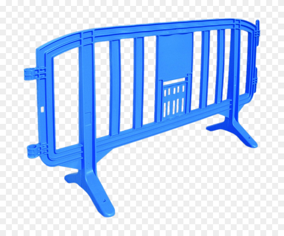 Bleu Crash Barrier Plastic, Fence, Crib, Furniture, Infant Bed Png Image
