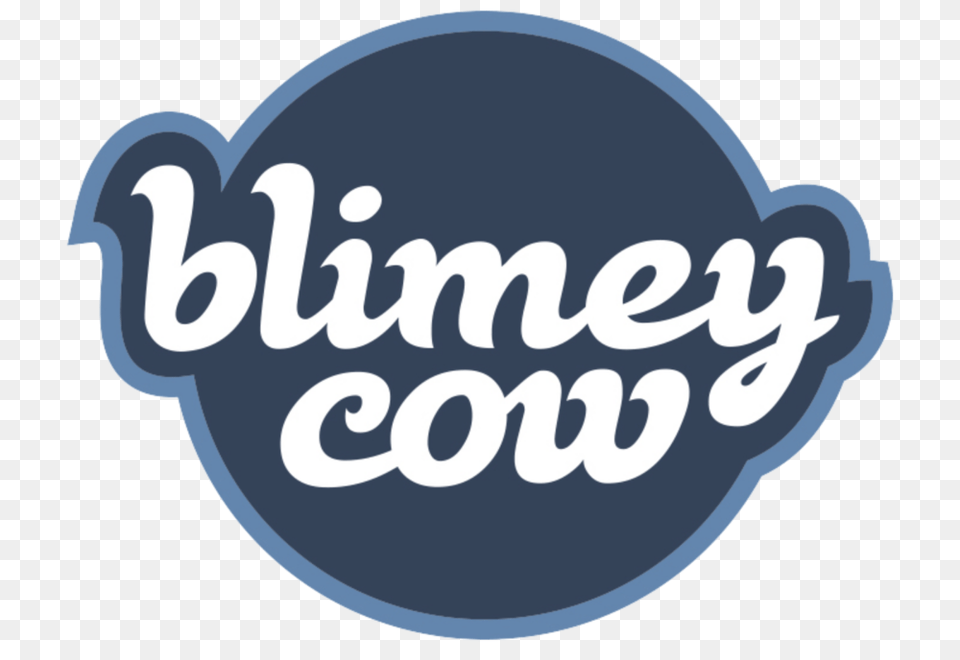 Blimey Cow Logo, Sticker, Text Png Image