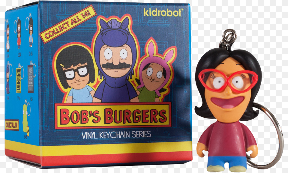 Blind Box Vinyl Keychain Bob39s Burgers Keychain Kidrobot, Person, Baby, Face, Head Png