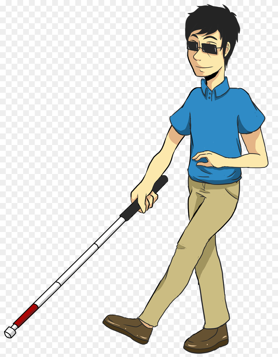 Blind Cane Cliparts, Walking, Person, Boy, Child Free Transparent Png