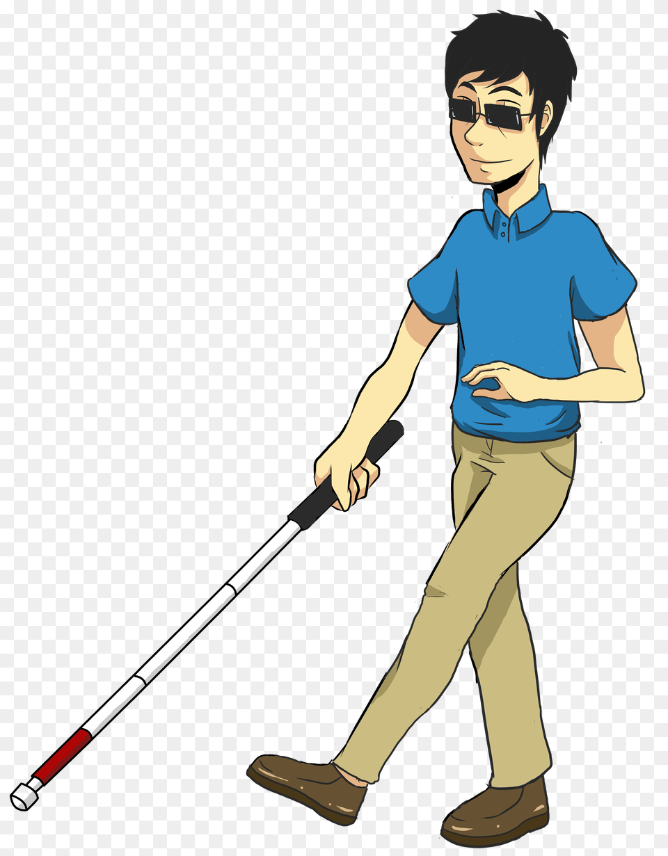 Blind Old Man Clip Art Image, Person, Walking, Boy, Child Free Png Download