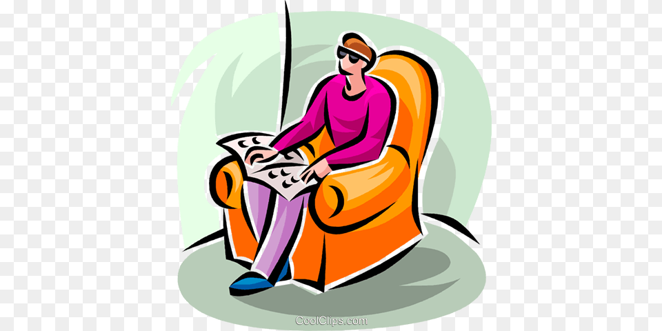 Blind Person Reading A Book Person Reading, Chair, Furniture, Armchair, Adult Free Png
