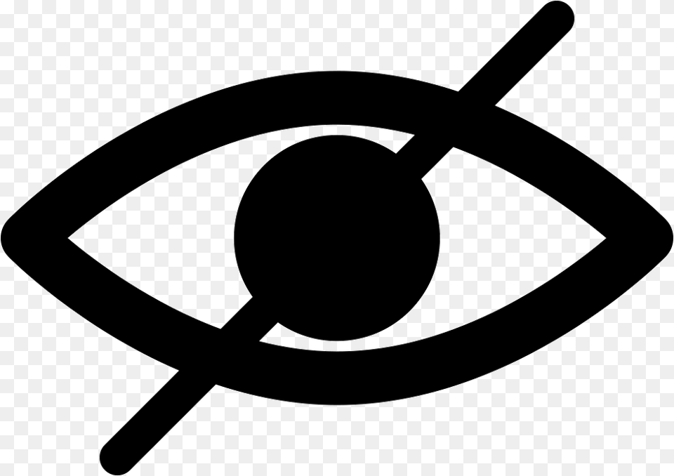 Blind Symbol Of An Opened Eye With A Slash Comments Blind Eye Clipart, Stencil, Appliance, Ceiling Fan, Device Free Png Download