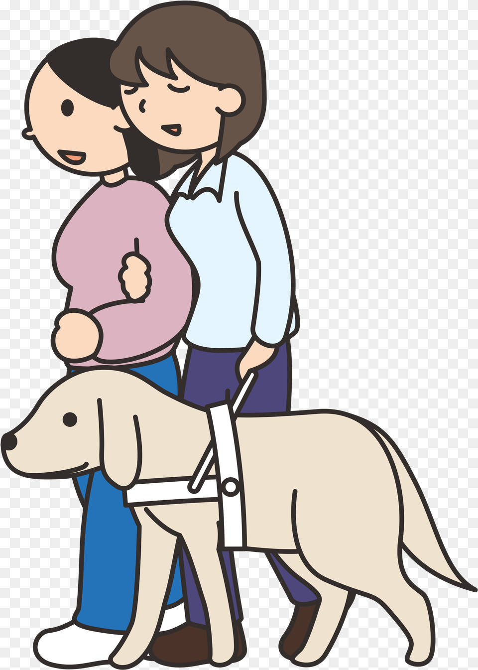 Blind Visually Impaired Woman With A Friend And Guide Clipart Blind, Doctor, Person, Face, Head Free Png