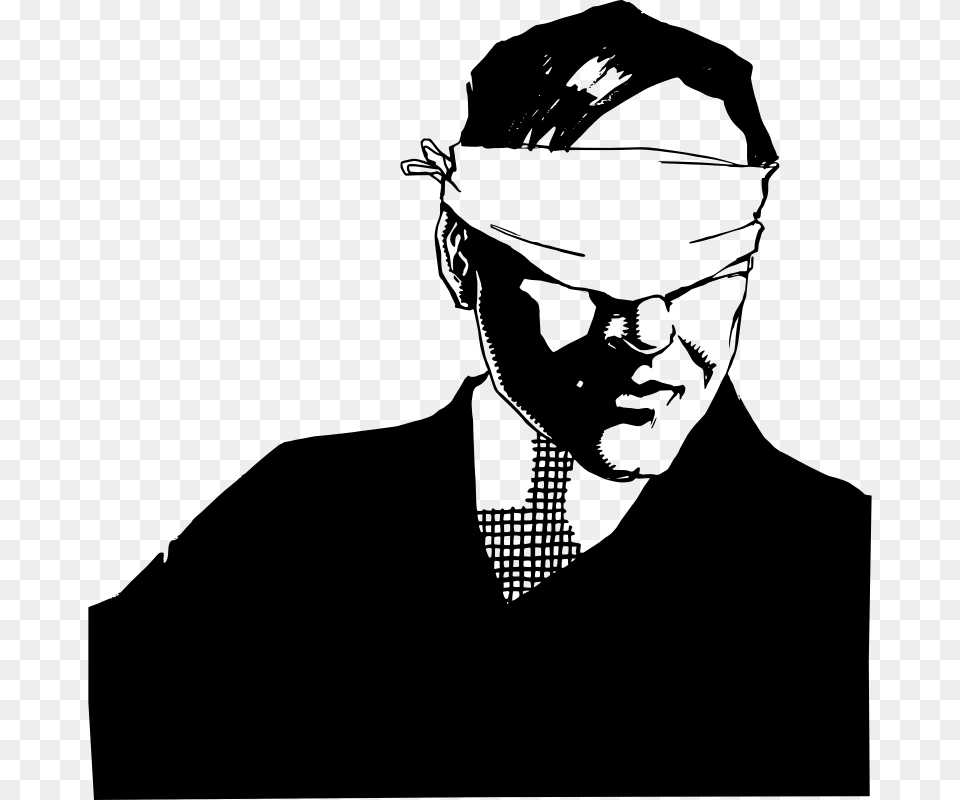 Blindfolded Man Blindfolded, Gray Png Image
