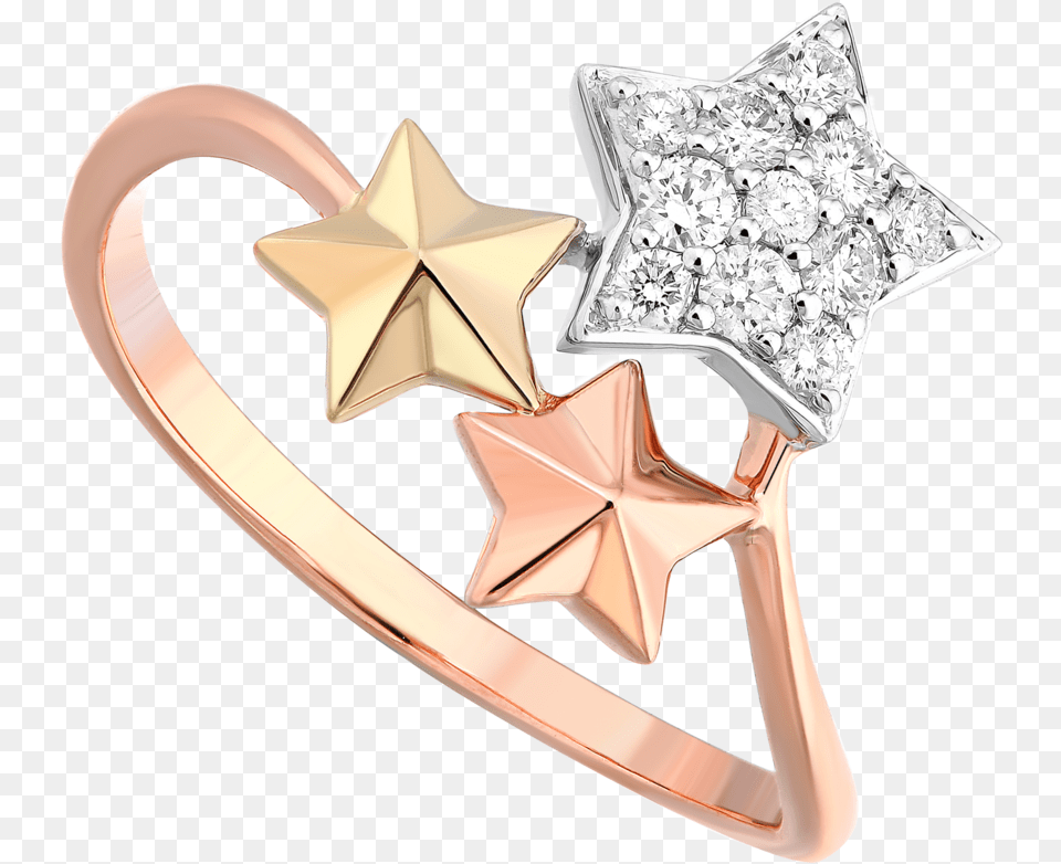 Bling Bling Little Star Ring Body Jewelry, Accessories, Silver, Diamond, Gemstone Free Png