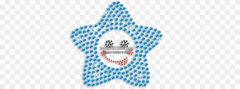 Bling Blue Star With Funny Face Iron On Rhinestone Circle, Chandelier, Lamp, Accessories, Nature Png Image