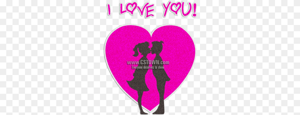 Bling Boy And Girl Falling In Love Glitter Pattern Love You Templates, Book, Publication, Heart, Accessories Png Image