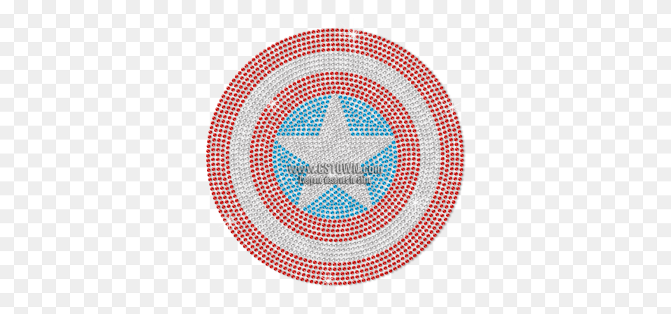 Bling Crystal Iron On Captain America Shield Transfer, Home Decor, Astronomy, Moon, Nature Free Png Download