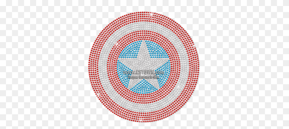 Bling Crystal Iron On Captain America Shield Transfer Bathroom, Home Decor, Chandelier, Lamp Png