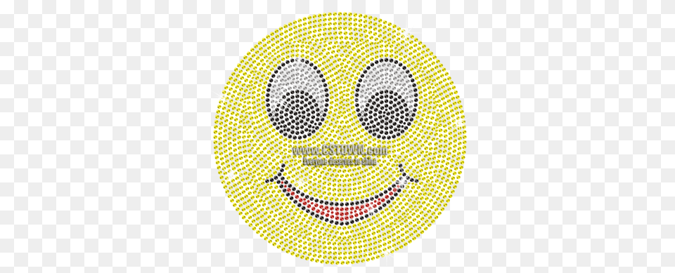 Bling Smile Emoji Iron On Rhinestone Transfer Motif Smiley, Home Decor, Rug, Pattern Free Png Download