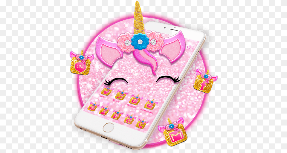 Bling Unicorn Themes Hd Wallpapers 3d Icons Apps En Google Girly, Birthday Cake, Cake, Cream, Dessert Png Image