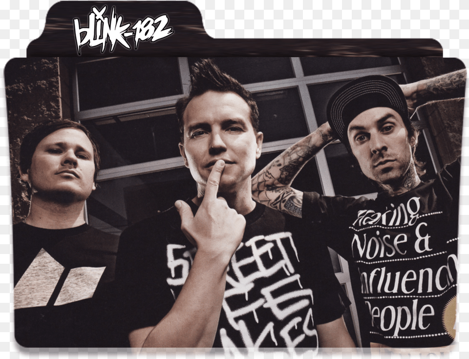 Blink 182 Icon Cover Blink 182 Tom Mark Travis, Person, T-shirt, Body Part, Clothing Free Png Download