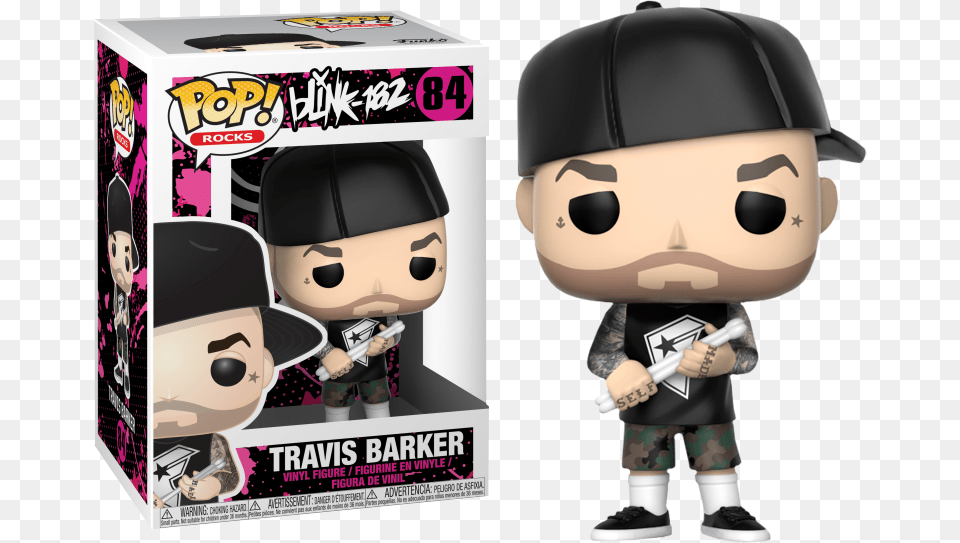 Blink 182 Travis Barker Funko Pop Vinyl Figure Travis Barker Funko Pop, Book, Comics, Publication, Baby Png