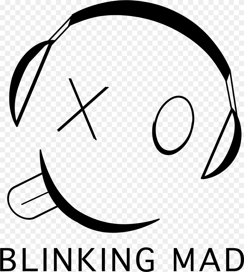 Blinking Mad Line Art, Gray Free Transparent Png