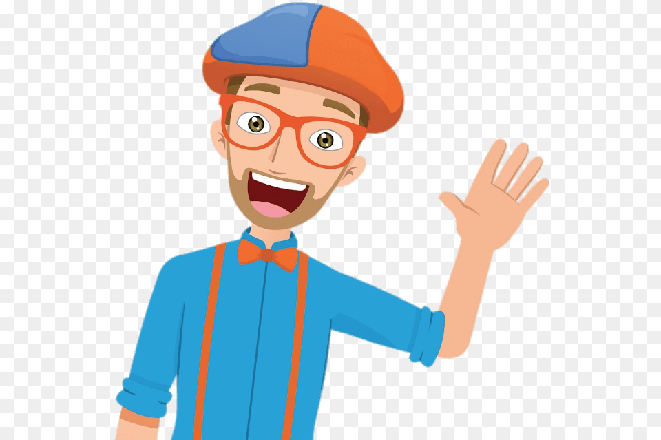 Blippi Waving, Accessories, Tie, Formal Wear, Baby Free Png