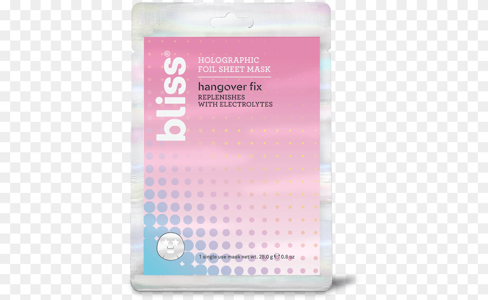 Bliss Hangover Fix Holographic Foil Sheet Mask, Text Free Transparent Png