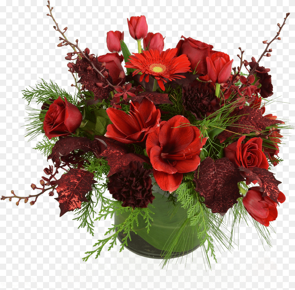 Blissful Reds Flower Arrangement, Art, Floral Design, Flower Arrangement, Flower Bouquet Png