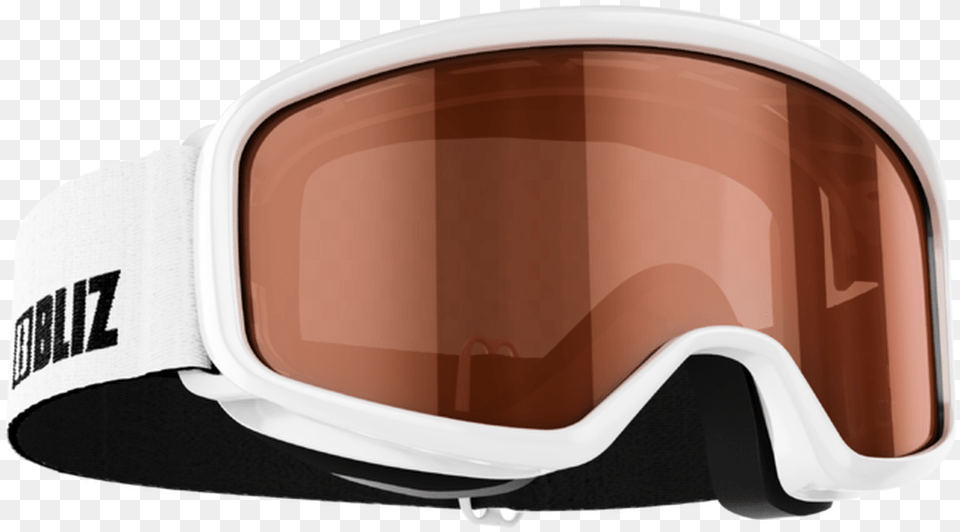 Bliz Snowflake White Frame Orange Lens Full Rim, Accessories, Goggles, Helmet Png Image