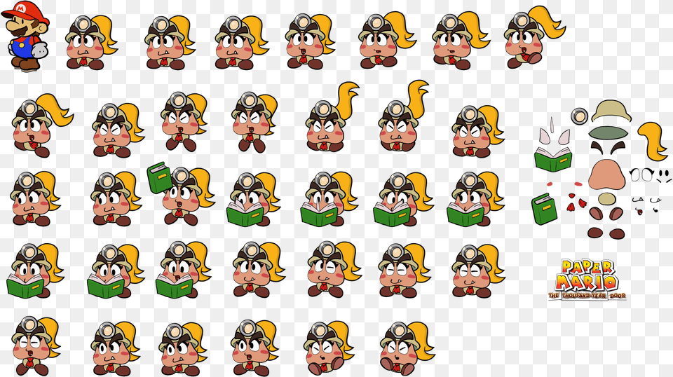 Blizz The Mizzter Blizzard Paper Mario Goombella Sprites, Person, Face, Head, Game Free Png