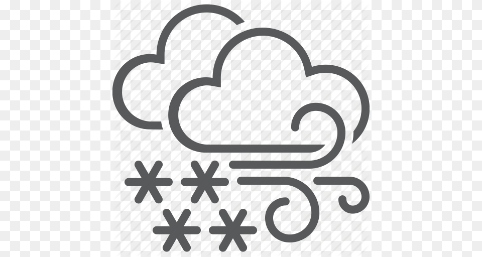 Blizzard Clouds Snow Storm Weather Icon, Symbol, Text, Outdoors Free Transparent Png