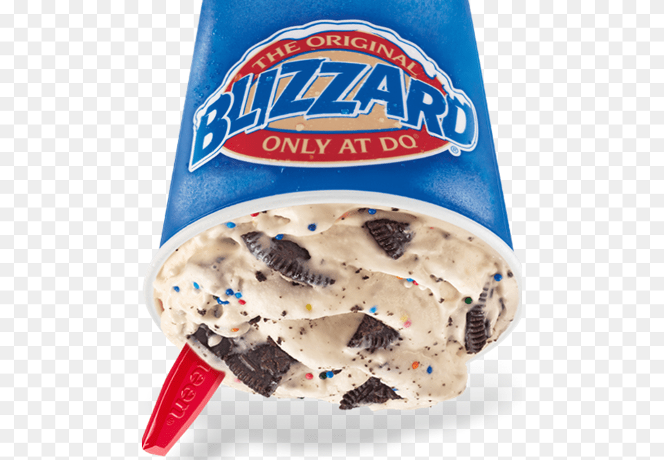 Blizzard Oreo Birthday Cake Dairy Queen Firework Blizzard, Cream, Dessert, Food, Ice Cream Free Png Download